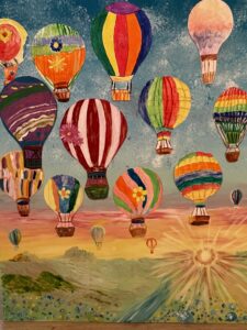 The picture was created in creative projects at the Ukraine Day Center in Sevelen. The projects were led by Lina Popruha.